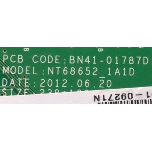 MAIN PARA MONITOR SAMSUNG / NUMERO DE PARTE BN91-09271N / BN41-01787D / BN9109271N / 09271N / NUMERO DE PANEL LTM230HT10 / MODELO LS23B300BS/ZA
